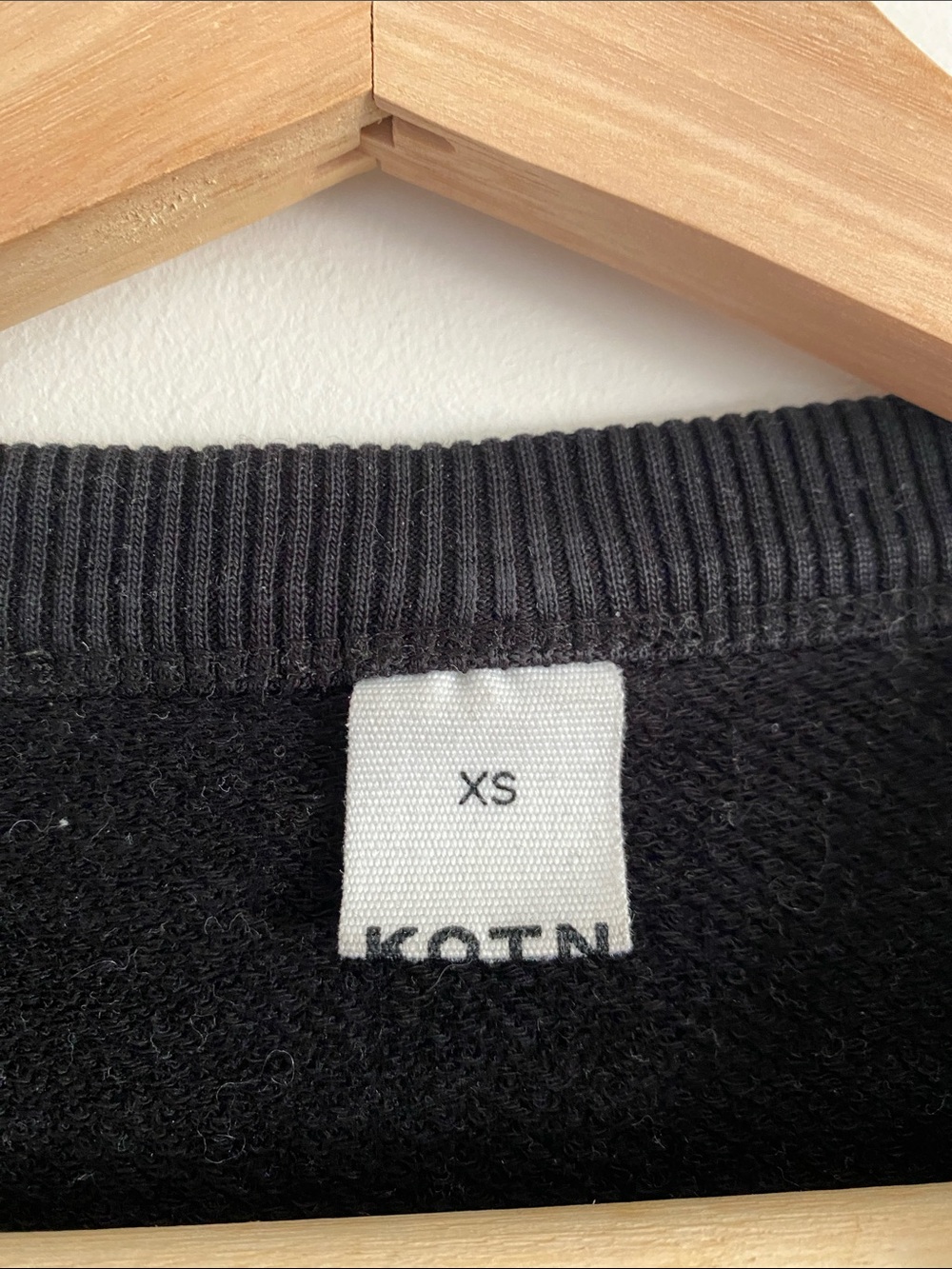 KOTN 100% Cotton Black Crewneck Sweatshirt - Picture 3 of 6